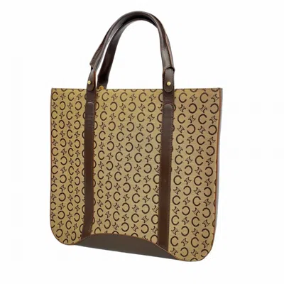 Pre-owned Celine Beige Brown Canvas Tote Bag () In Multi