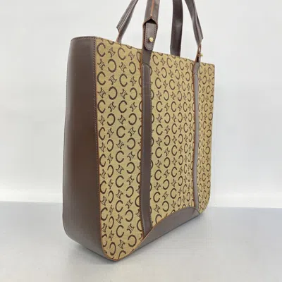 Pre-owned Celine Beige Brown Canvas Tote Bag () In Multi