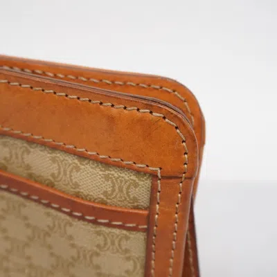 Pre-owned Celine Beige Light Brown Pvc Clutch Bag ()