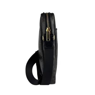 Pre-owned Celine Black Brown Pvc Messenger Bag Shoulder Bag () In Multi