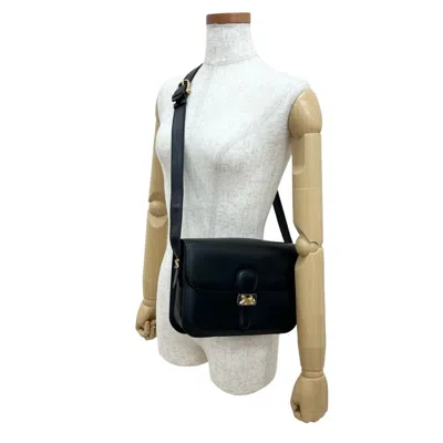 Pre-owned Celine Black Leather Pochette Shoulder Bag ()