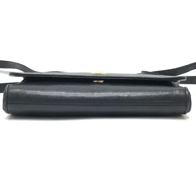 Pre-owned Celine Black Quilting Clutch Bag Pochette Shoulder Bag ()