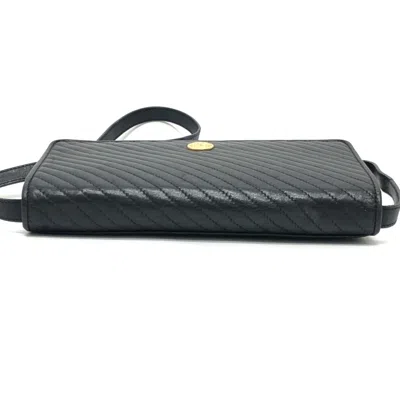 Pre-owned Celine Black Quilting Clutch Bag Pochette Shoulder Bag ()