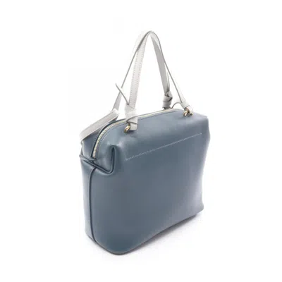 Pre-owned Celine Blue Gray Leather Shoulder Bag () In Multi