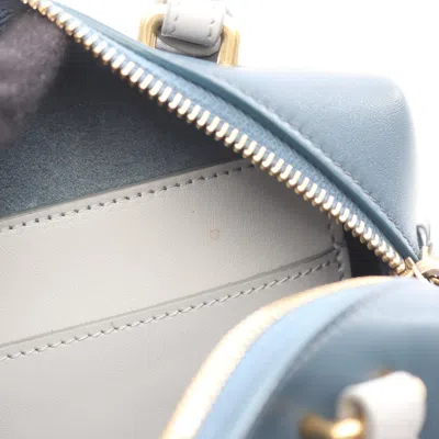 Pre-owned Celine Blue Gray Leather Shoulder Bag () In Multi