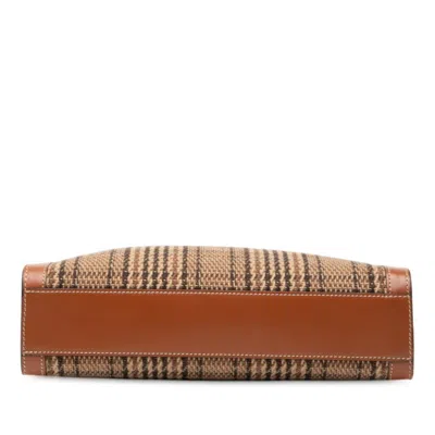 Pre-owned Celine Brown Canvas Leather Shoulder Bag Tote Bag ()