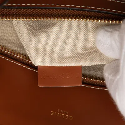 Pre-owned Celine Brown Canvas Leather Shoulder Bag Tote Bag ()