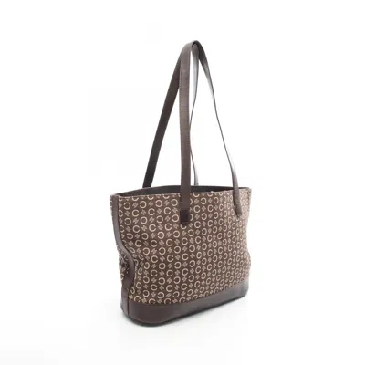 Pre-owned Celine Brown Canvas Leather Tote Bag ()