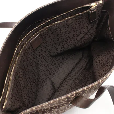 Pre-owned Celine Brown Canvas Leather Tote Bag ()