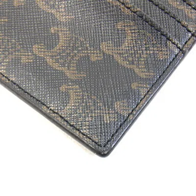 Pre-owned Celine Brown Dark Brown Pvc Leather Coin Purse/coin Case ()