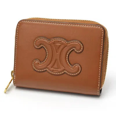 Pre-owned Celine Brown Leather Coin Purse/coin Case ()