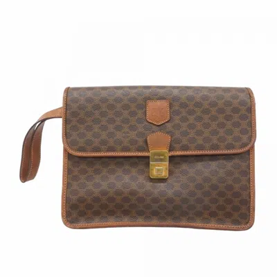 Pre-owned Celine Brown Pvc Clutch Bag ()
