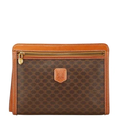 Pre-owned Celine Brown Pvc Leather Clutch Bag ()