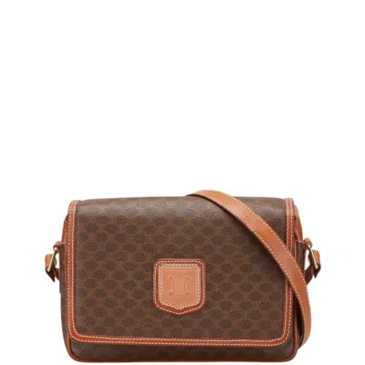 Pre-owned Celine Brown Pvc Leather Shoulder Bag ()