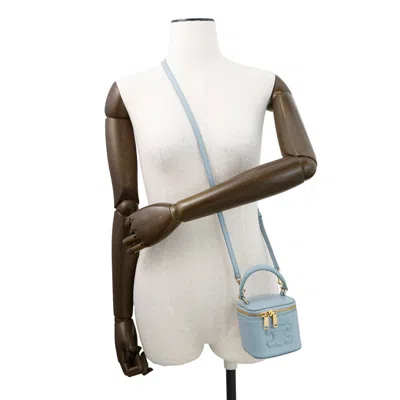 Pre-owned Celine Light Blue Leather Pochette Shoulder Bag ()