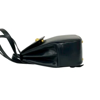 Pre-owned Celine Navy Leather Backpack () In Blue