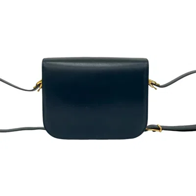 Pre-owned Celine Navy Leather Pochette Shoulder Bag () In Blue