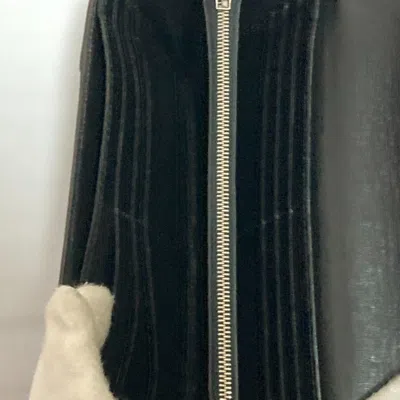 Pre-owned Celine Navy Long Wallet (tri-fold) () In Blue