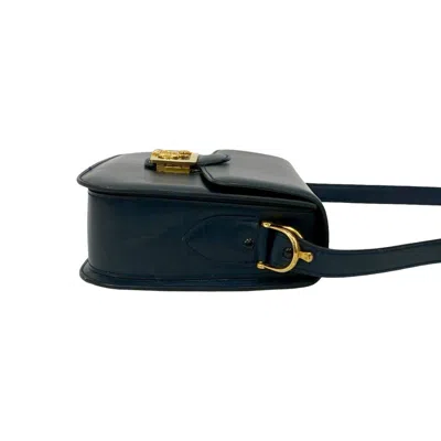 Pre-owned Celine Navy Leather Pochette Shoulder Bag () In Blue