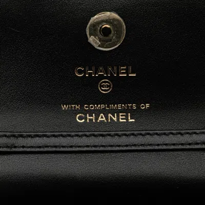 Pre-owned Chanel Beige Black Cotton Leather Shoulder Bag () In Multi