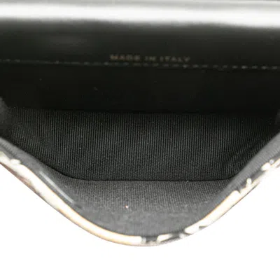 Pre-owned Chanel Beige Black Canvas Leather Shoulder Bag () In Multi