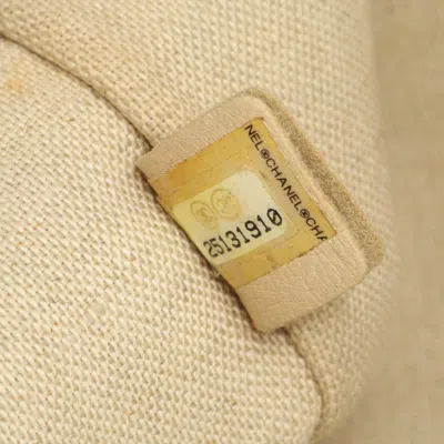 Pre-owned Chanel Beige Brown Canvas Leather Tote Bag () In Multi