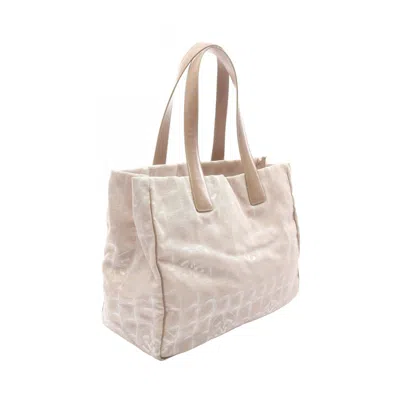 Pre-owned Chanel Beige New Travel Line Leather Tote Bag () In Sand
