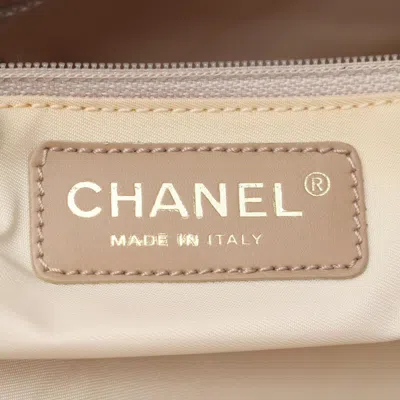 Pre-owned Chanel Beige New Travel Line Leather Tote Bag () In Sand