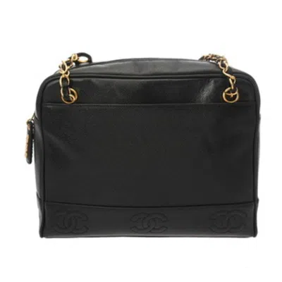 Pre-owned Chanel Black Blue Shoulder Bag () In Multi