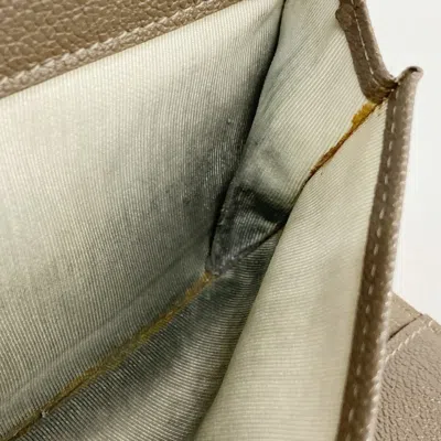 Pre-owned Chanel Black Brown Leather Long Wallet (tri-fold) () In Multi