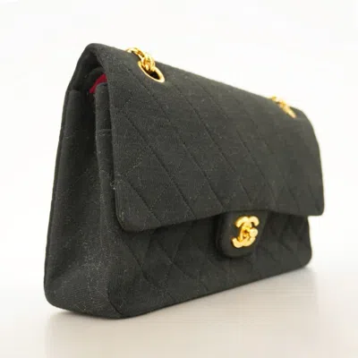 Pre-owned Chanel Black Canvas Shoulder Bag ()