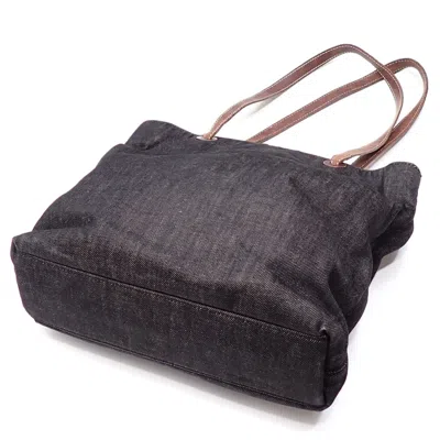 Pre-owned Chanel Black Denim Tote Bag ()