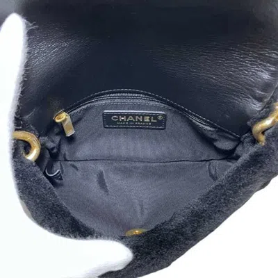 Pre-owned Chanel Black Fur Shoulder Bag ()