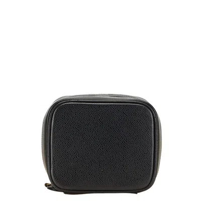 Pre-owned Chanel Black Grained Calfskin Pouch Vanity Bag ()
