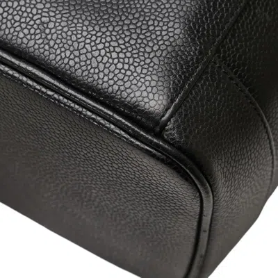Pre-owned Chanel Black Grained Calfskin Pouch Vanity Bag ()