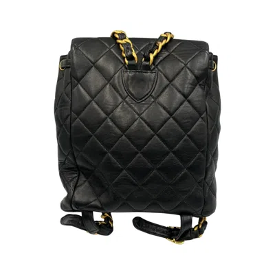 Pre-owned Chanel Black Leather Backpack ()