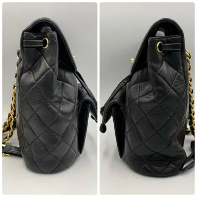 Pre-owned Chanel Black Leather Backpack ()