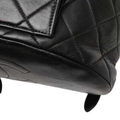 Pre-owned Chanel Black Leather Backpack ()
