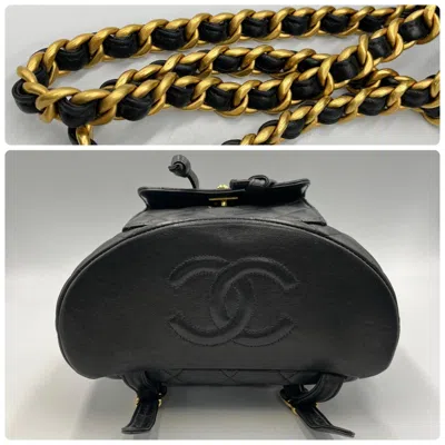 Pre-owned Chanel Black Leather Backpack ()