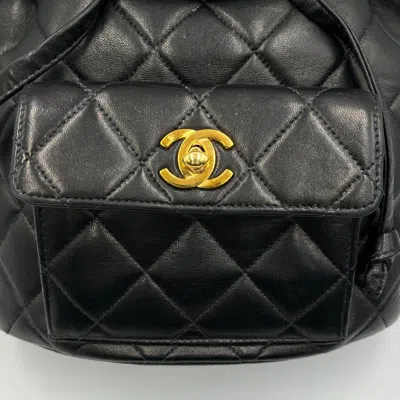 Pre-owned Chanel Black Leather Backpack ()