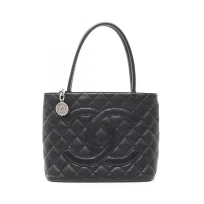 Pre-owned Chanel Black Leather Tote Bag ()