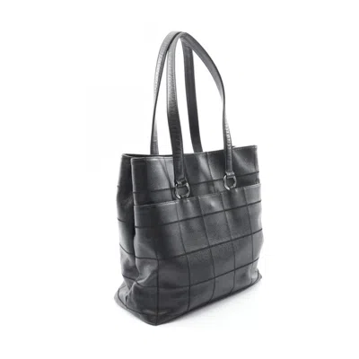 Pre-owned Chanel Black Leather Tote Bag ()