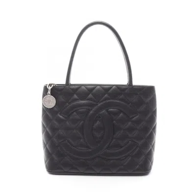 Pre-owned Chanel Black Leather Tote Bag ()