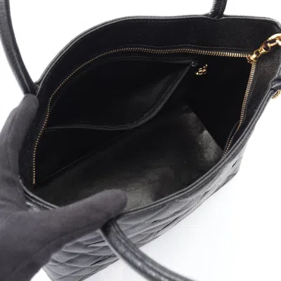 Pre-owned Chanel Black Leather Tote Bag ()