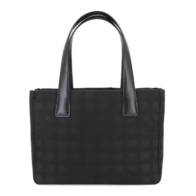 Pre-owned Chanel Black New Travel Line Leather Tote Bag ()