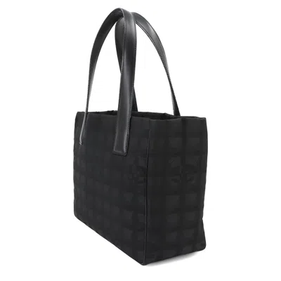 Pre-owned Chanel Black New Travel Line Leather Tote Bag ()