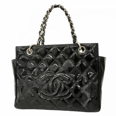 Pre-owned Chanel Black Patent Leather Tote Bag ()
