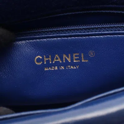 Pre-owned Chanel Blue Cotton Jersey Shoulder Bag ()