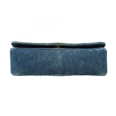Pre-owned Chanel Blue Denim Shoulder Bag ()