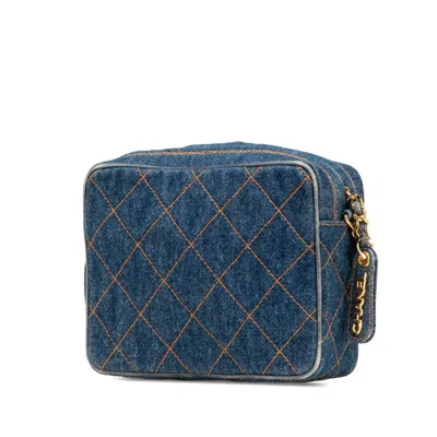 Pre-owned Chanel Blue Denim Shoulder Bag ()